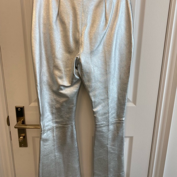 Metallic Alexander McQueen leather pants - Picture 3 of 6